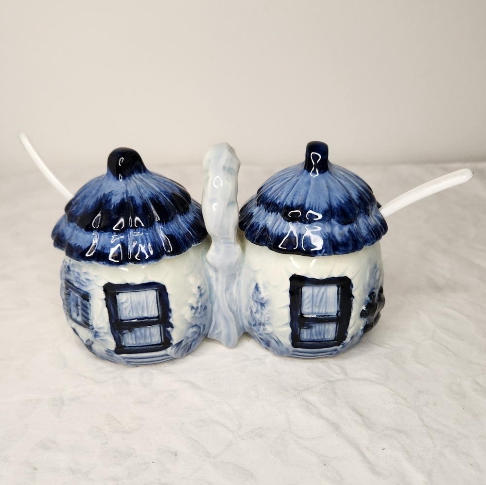 50s Noritake Cottage Jam Jar Pots